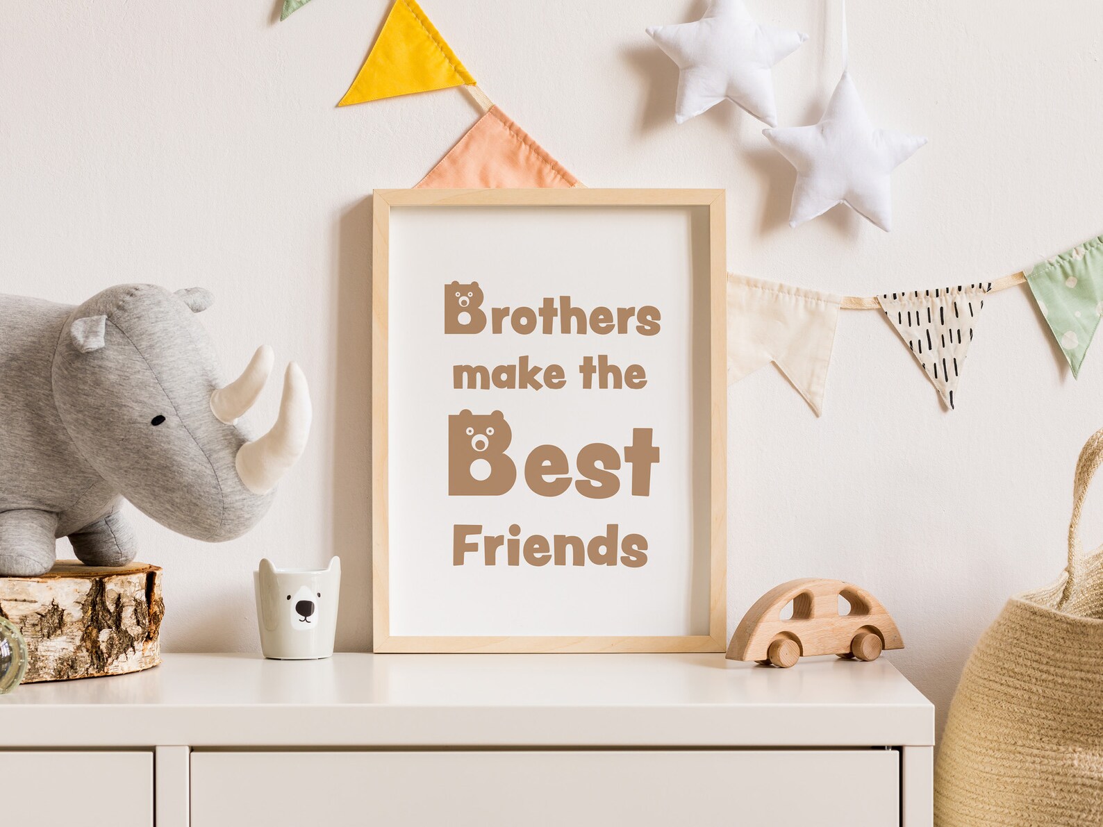 Brothers Make the Best Friends Wall Art Printable Boy Nursery Etsy