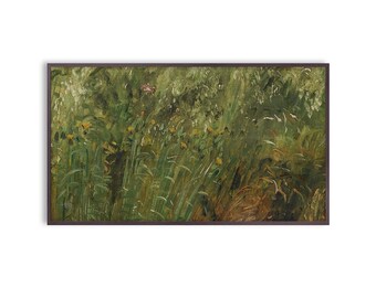Samsung Frame TV Art Vintage Landscape Painting, Flowers, Farmhouse Decor, Instant Download