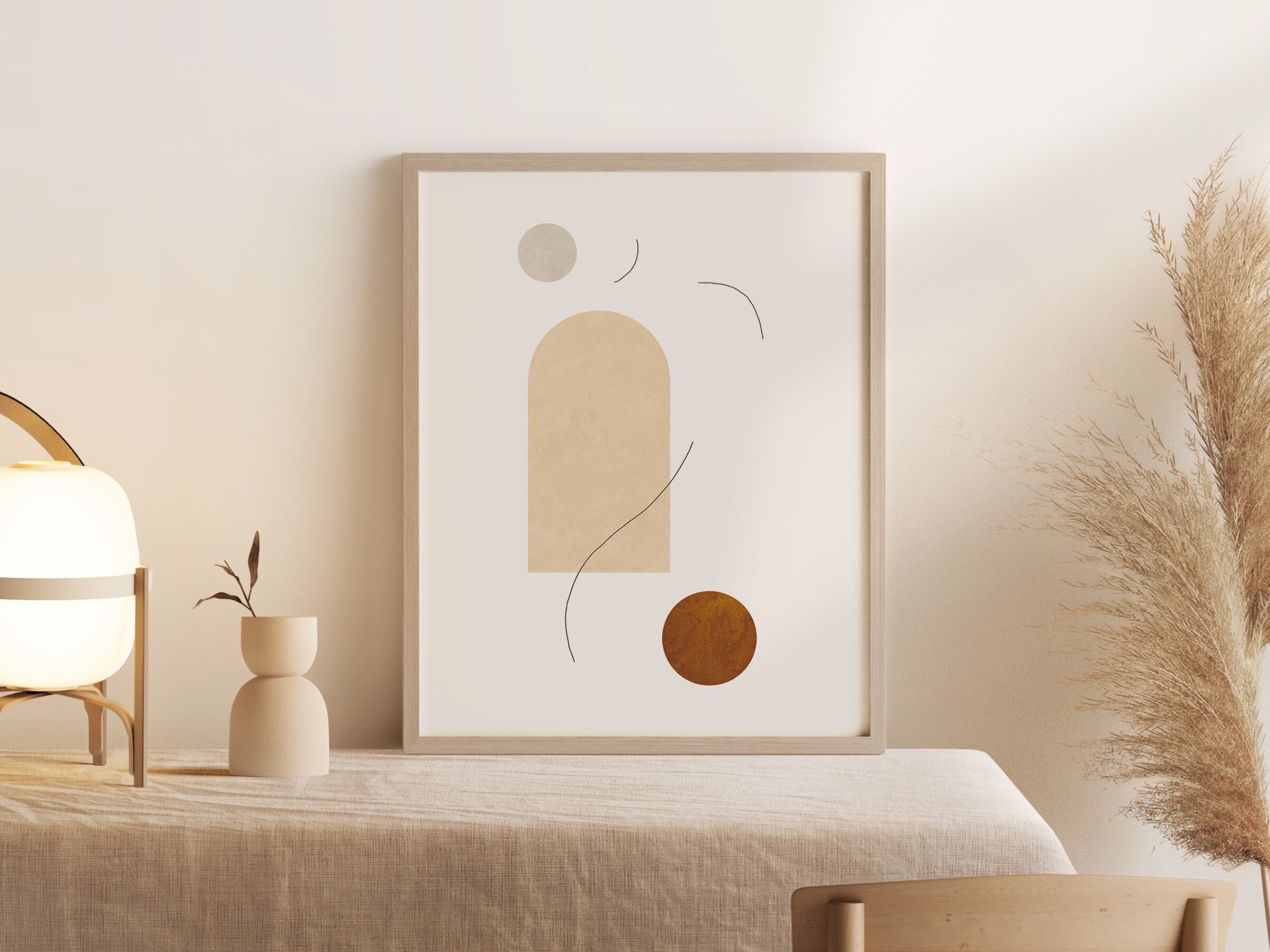 Minimalist Abstract Painting Wall Art Imprimable Aesthetic Etsy