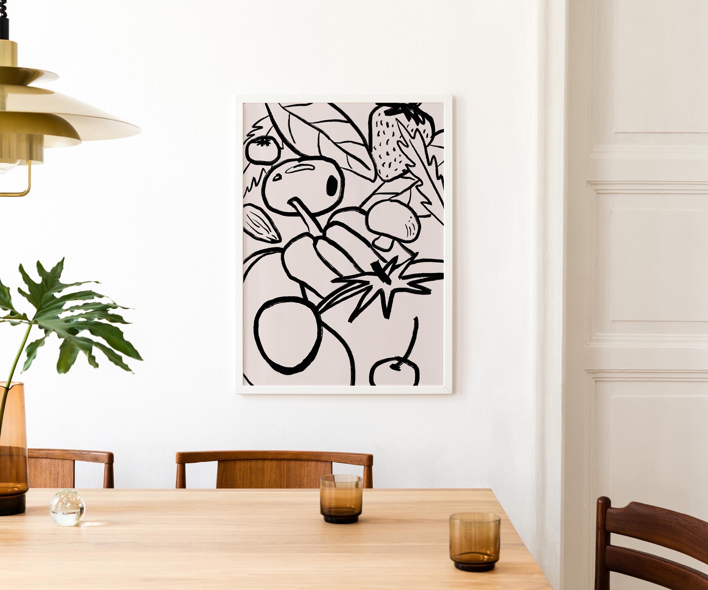 kitchen prints | 9 printables | trendy kitchen wall... Trendy Kitchen Wall Decor, Printable Wall Art Dinning, Vegetable, Black ...