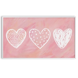 Valentine&#39;s Day Frame TV Art Pink Hearts | Digital Download | Cozy and Cute Valentines Decor