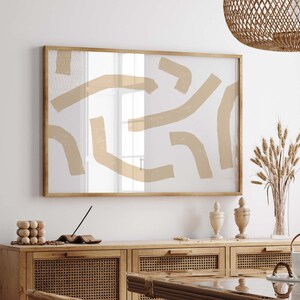 Modern Abstract Art, Neutral Home Decor, Printable Wall Art Minimalist Painting, Digital Download