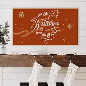 Samsung Frame TV Art Christmas, Winter Wonderland, Instant Download