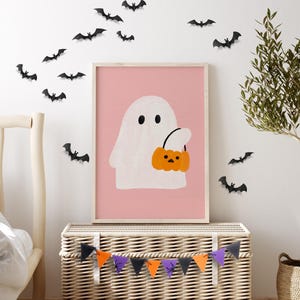 Halloween Printable Wall Art Ghost | Cute Funny Halloween Print | Jack ...