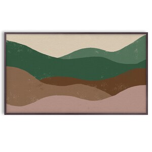 Frame TV Art Abstract Textured Painting, Modern Landscape, Digital Download