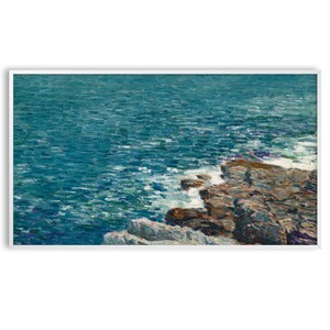 Samsung Frame TV Art Summer, Beach Painting, Seascape Art, Instant Download