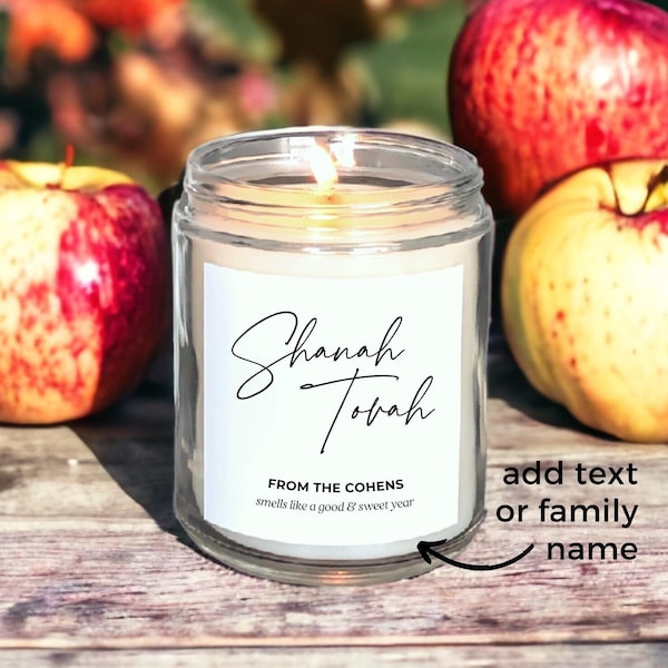 Rosh Hashanah Gift Candle Rosh Hashana Seder Table Decor Shana Tova Shanah Tovah Personalized Judaica Jewish Gift For Bubbe Rabbi Decoration