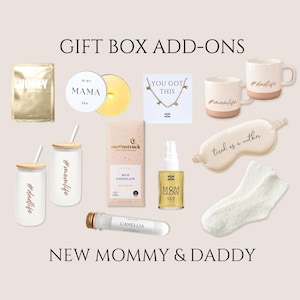 ADD-ONS for New Mom & Dad Gift Box, New Parents Gift Box, Expecting Mom Pregnancy Care Package, Congrats Newborn Gifts,