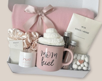 New Mom Gift Box First Mothers Day Gift Basket For Mama To Be, Postpartum Care Package, Pamper Expecting First Time Mom Set, Pregnancy Gift