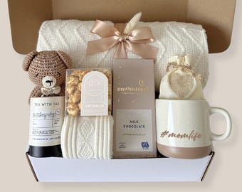 First Pregnancy Gift Box Expecting Mom Gift Basket, New Mom Mothers Day Gift Congrats New Baby Newborn Gift Pregnant Postpartum Care Package