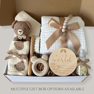 New Baby Gift Box, Baby Shower Gift Basket, Welcome Baby Newborn Gifts, Expecting Parents Gift, Congrats Baby Girl Baby Boy, Gender Neutral