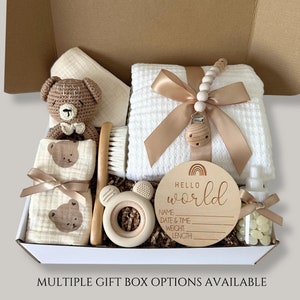New Baby Gift Box Gender Neutral, Woodland Baby Shower Gift, Gender Reveal Gift, Newborn Gift, New Mom First Mothers Day, Expecting Parents