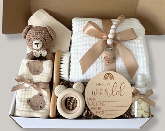 New Baby Gift Box Gender Neutral, Woodland Baby Shower Gift, Gender Reveal Gift, Newborn Gift, New Mom First Mothers Day, Expecting Parents