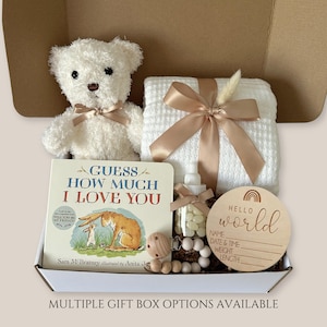 Congrats Baby Gift Box, Newborn Gifts, Congrats Baby Girl, New Baby Gift, Gender Neutral Baby Shower Basket, Welcome Baby Girl, New Baby Boy