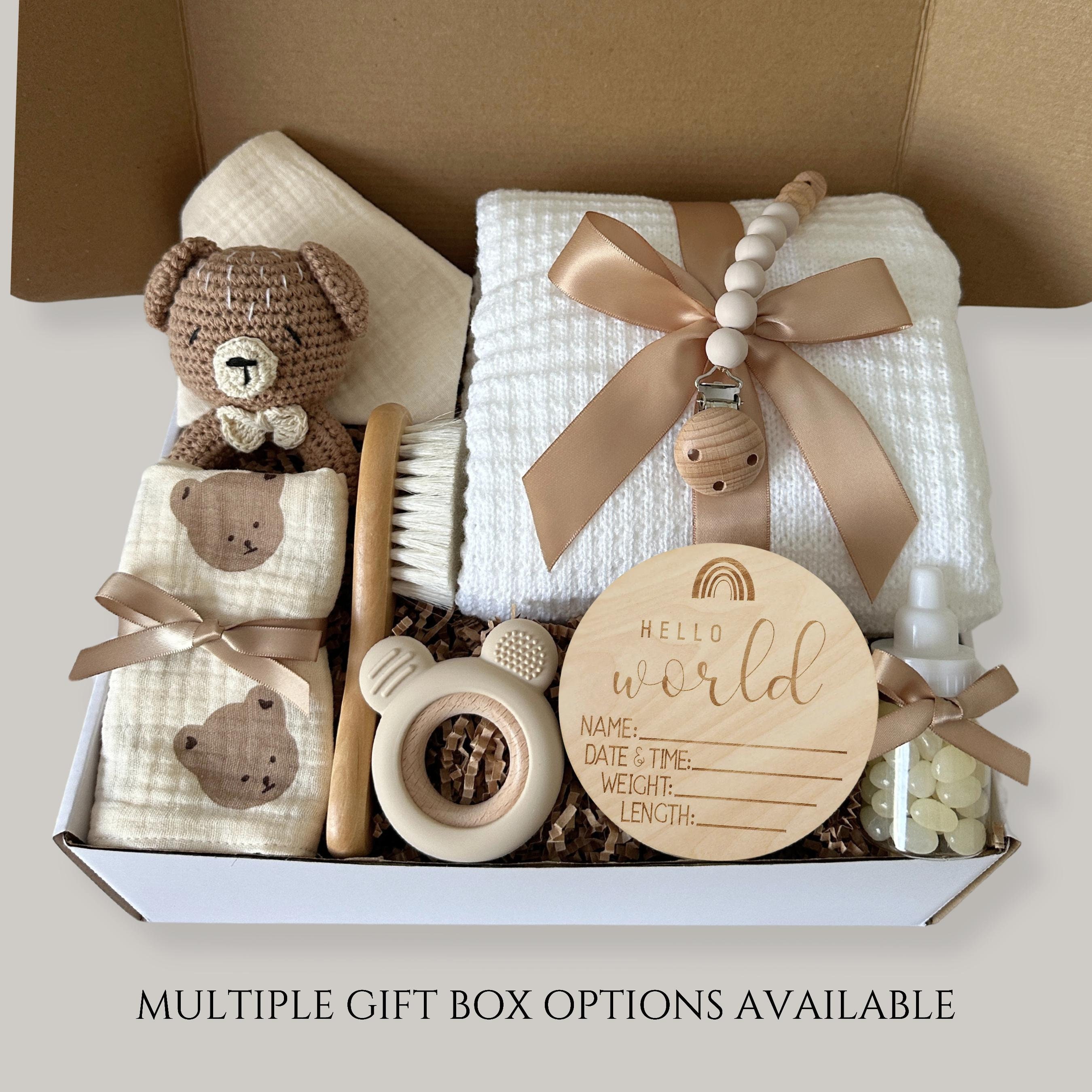 New Baby Gift Box, Gender Neutral Baby Shower Gift Basket, Newborn ...