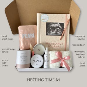 Future Mom Pregnancy Care Package, Expecting Mommy Prenatal Gift Box, New Mom To Be Mothers Day Basket, Mama Self Care For Pregnant Women Nesting Time B4