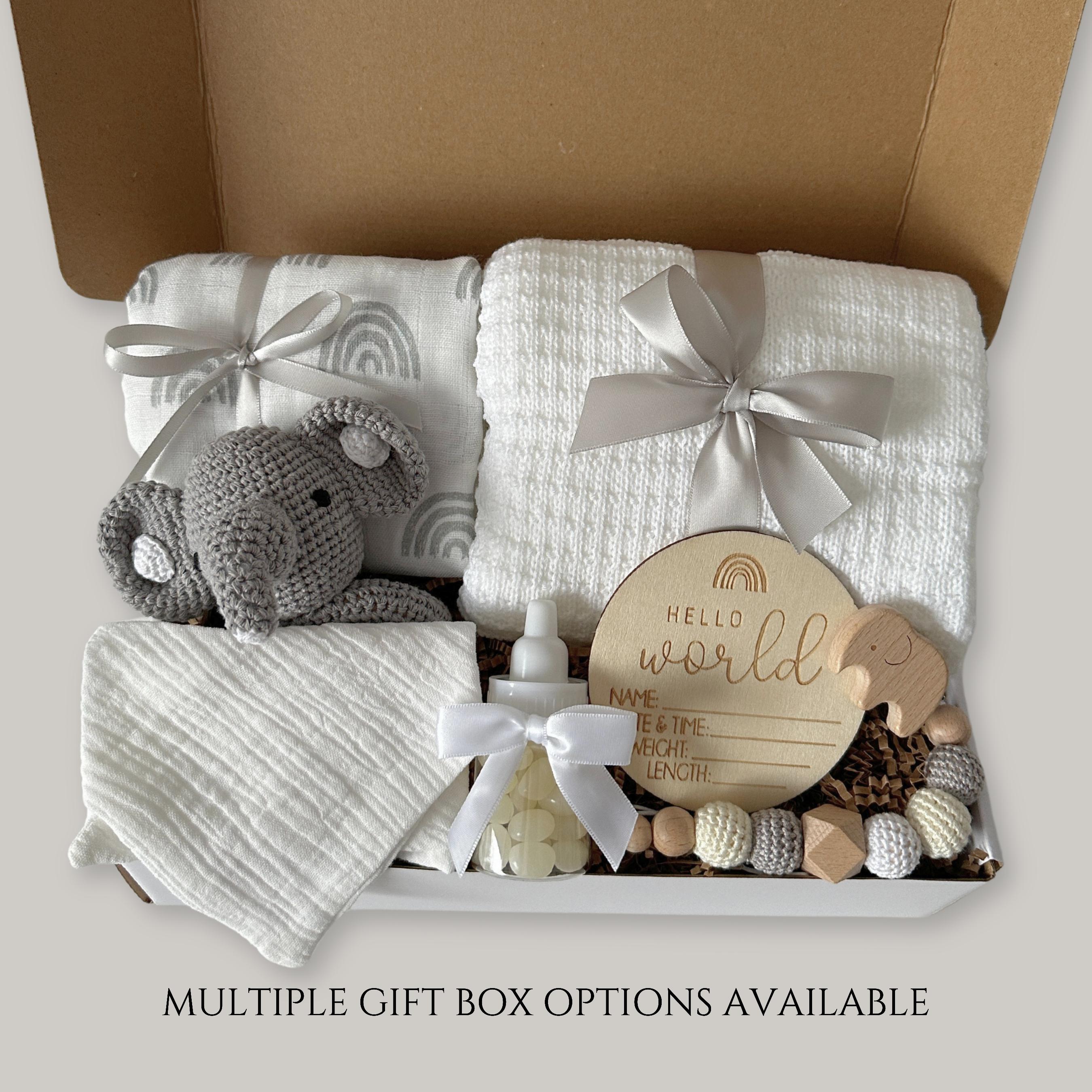 Gender Neutral Baby Gift Box, New Baby & Mom Basket, Gender Reveal ...