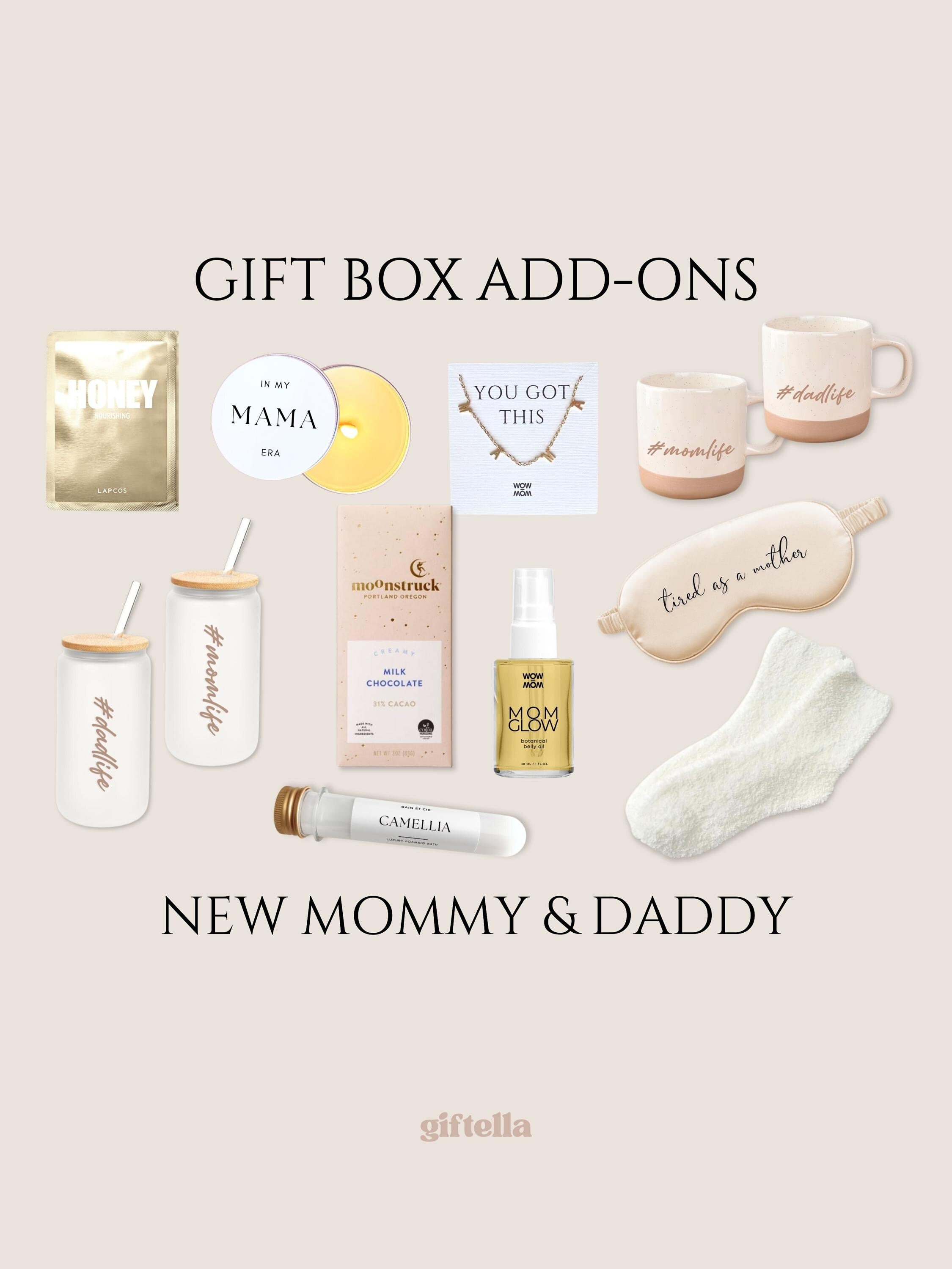 ADD-ONS for New Mom & Dad Gift Box, New Parents Gift Box, Expecting Mom Pregnancy Care Package, Congrats Newborn Gifts,