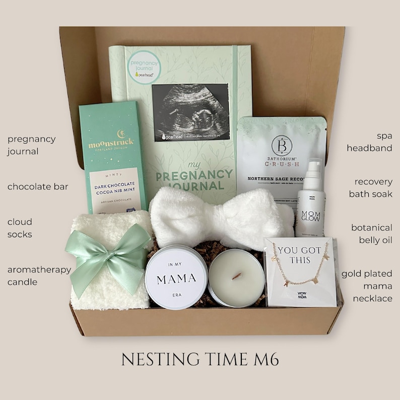 Pregnancy Gift Box, Expectant Mom Gift, Future Mom Gift, New Mama Self Care Package, Expecting First Time Mom To Be Gift For Pregnant Women - Giftella luxury gift boxes, handmade baby gifts