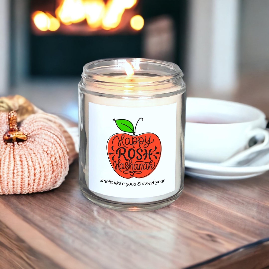 Happy Rosh Hashanah Gift Candle Jewish Gifts Judaica Rosh Etsy