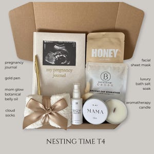 Future Mom Pregnancy Care Package, Expecting Mommy Prenatal Gift Box, New Mom To Be Mothers Day Basket, Mama Self Care For Pregnant Women Nesting Time T4