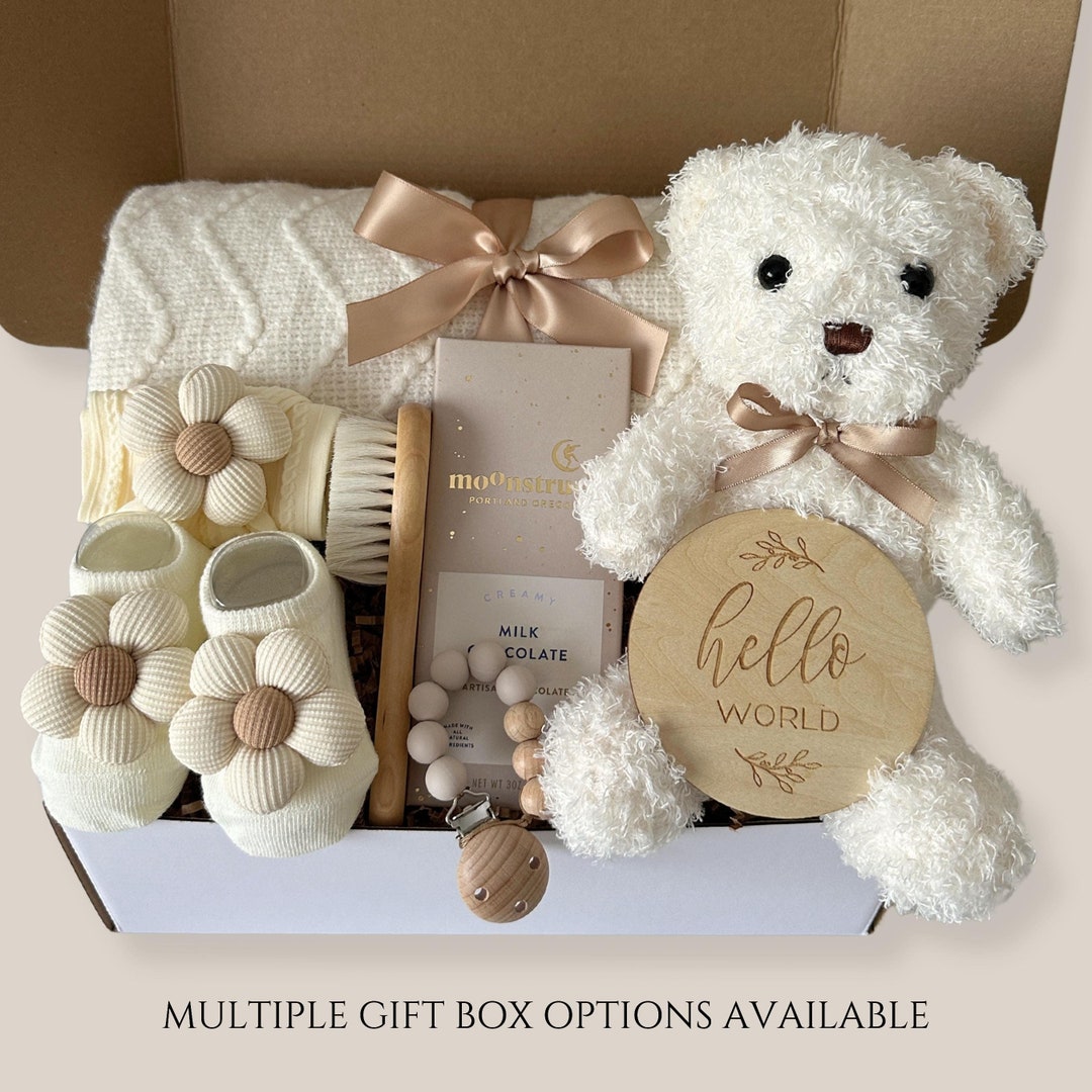 Teddy Bear Baby Shower Gift, Gender Neutral Baby Gift Box, We Can ...