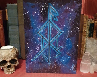 Divine Timing Blank Greetings Card - Viking Bindrune Art Card