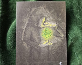 Loki's Labyrinth Part 3 - Bindrune Altar Card, Viking Art Print