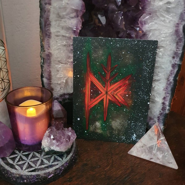 To Find Order Through Chaos - Bindrune Altar Card, Viking Art Print