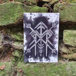 Amor incondicional - Tarjeta del altar de Bindrune, impresión artística vikinga