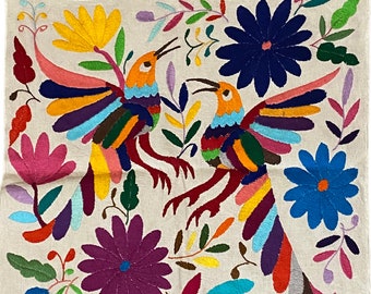 Gorgeous, one of a kind, Otomi wall art. Ready to be framed. Hand embroidered, authentic Otomi art.