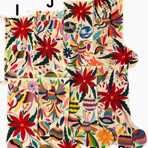 Otomi Holiday Stocking, Hand-embroidered. Unique Holiday Stocking ...
