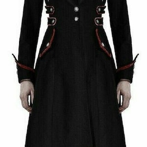 New Ladies Black long tailcoat Jacket Corset Coat/USA