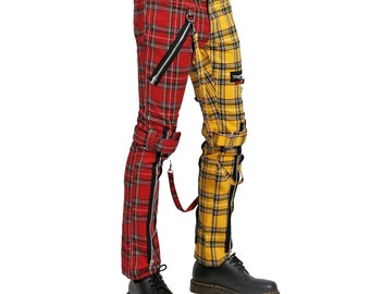 punk plaid pants mens