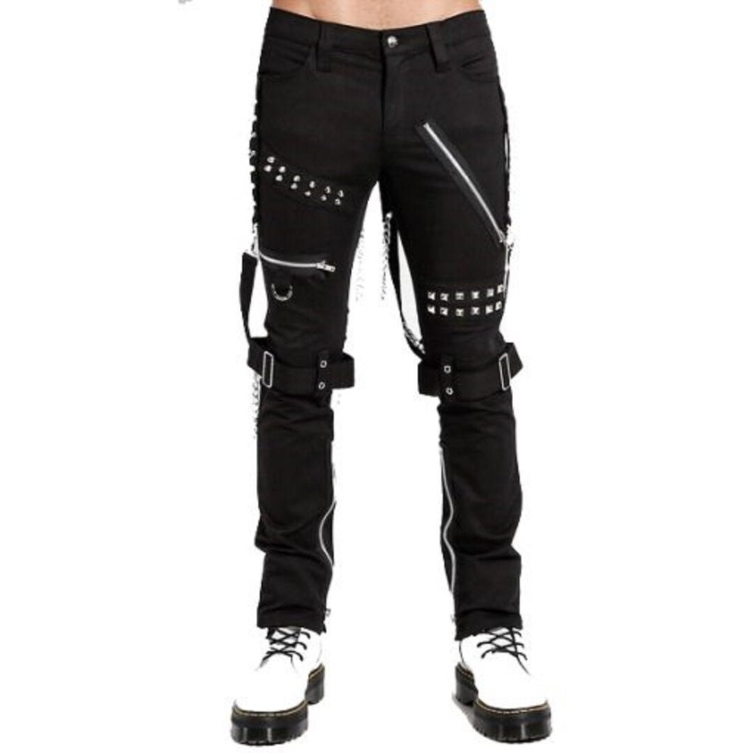 Men Gothic Bondage Pant Cotton Studs Metal Punk EMO Rock Pant main image 0