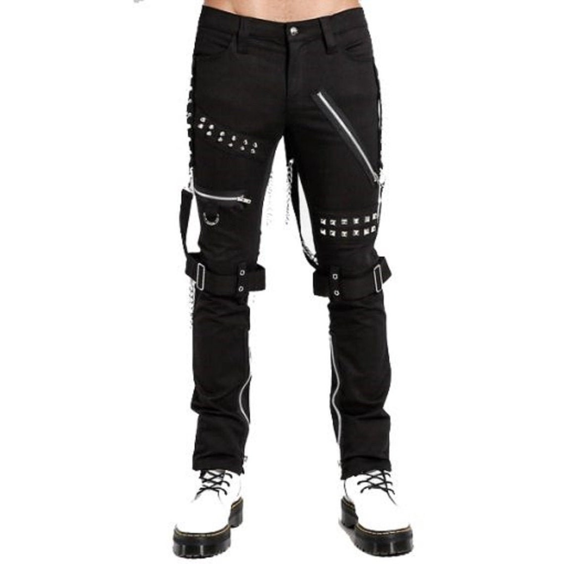 Men's Gothic Bondage Black Tripp Pant Rock Hard Trouser - Etsy