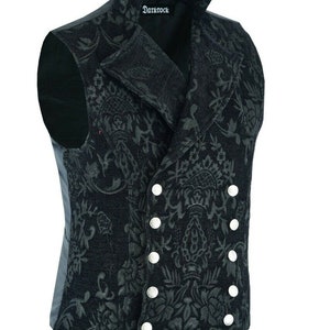 Men's Victorian Gentleman's aristocrat Black vest tapestry/stylish casual Vest/Formal Vest, Waistcoat for Men, Wedding Vest, Men's Vest