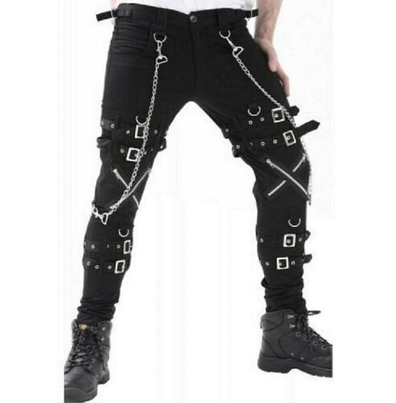 Emo-store Emo Pants with Chains - 3XL