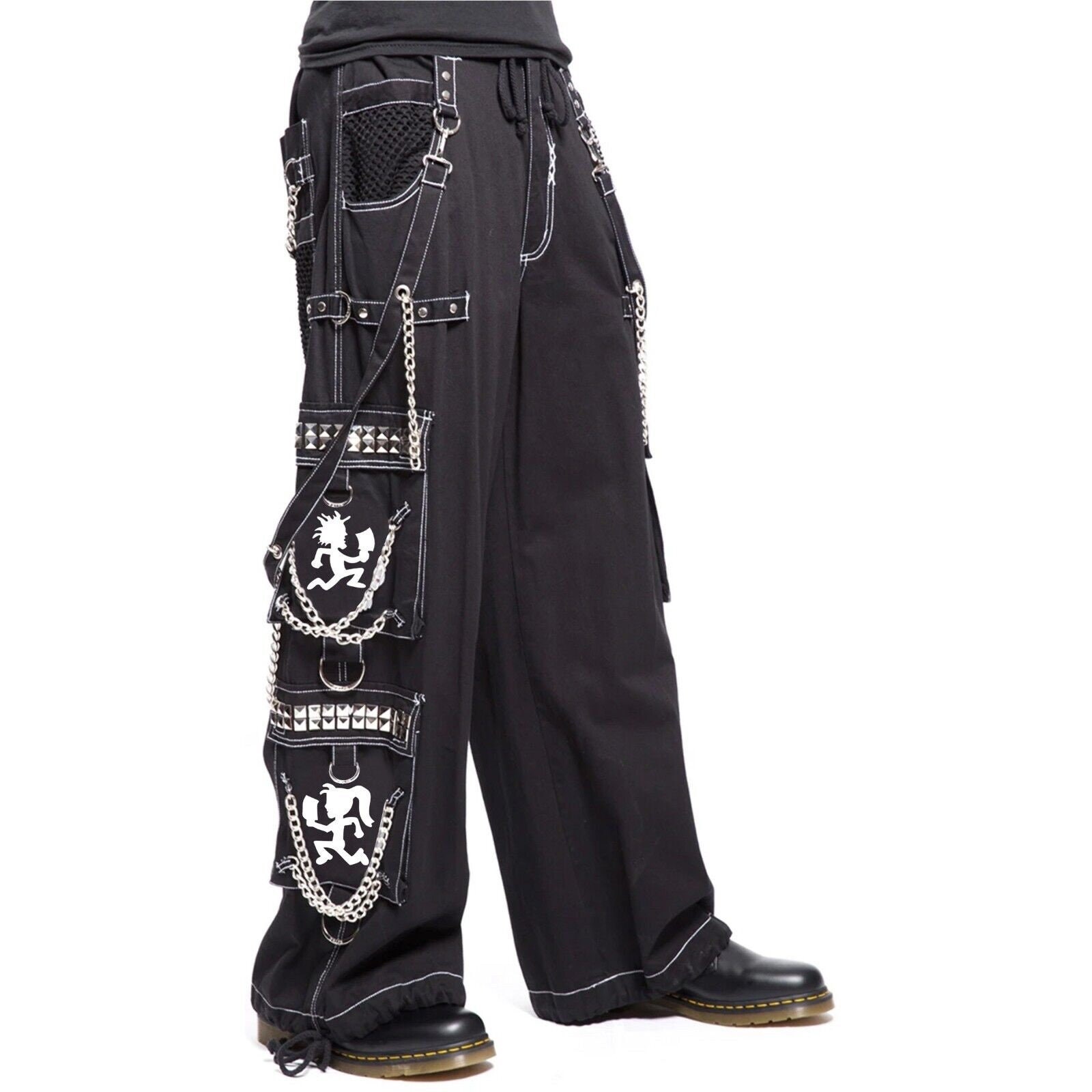 Men's Black Concert Wide Leg Gothic Pant /Black Men's Pant/USA