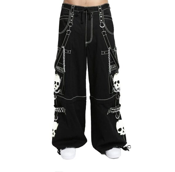 Men's Black Concert Wide Leg Gothic Pant /Black Men's Pant/USA