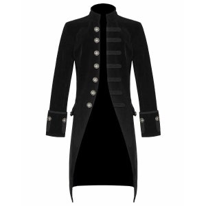 Mens Velvet Renaissance Black Velvet Handmade Frock Coat - Etsy