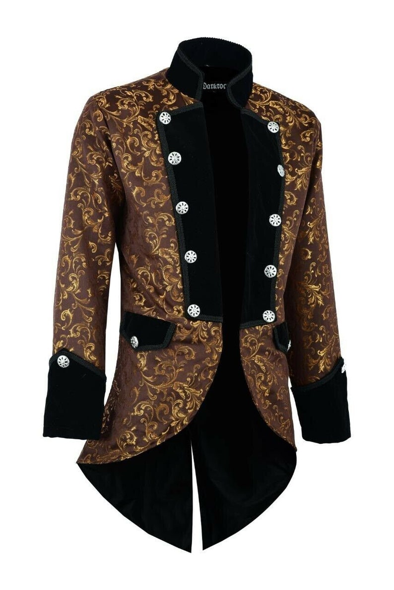 Men's Handmade Gold Brocade VLADIMIR TUXEDO Jacket Tail Etsy
