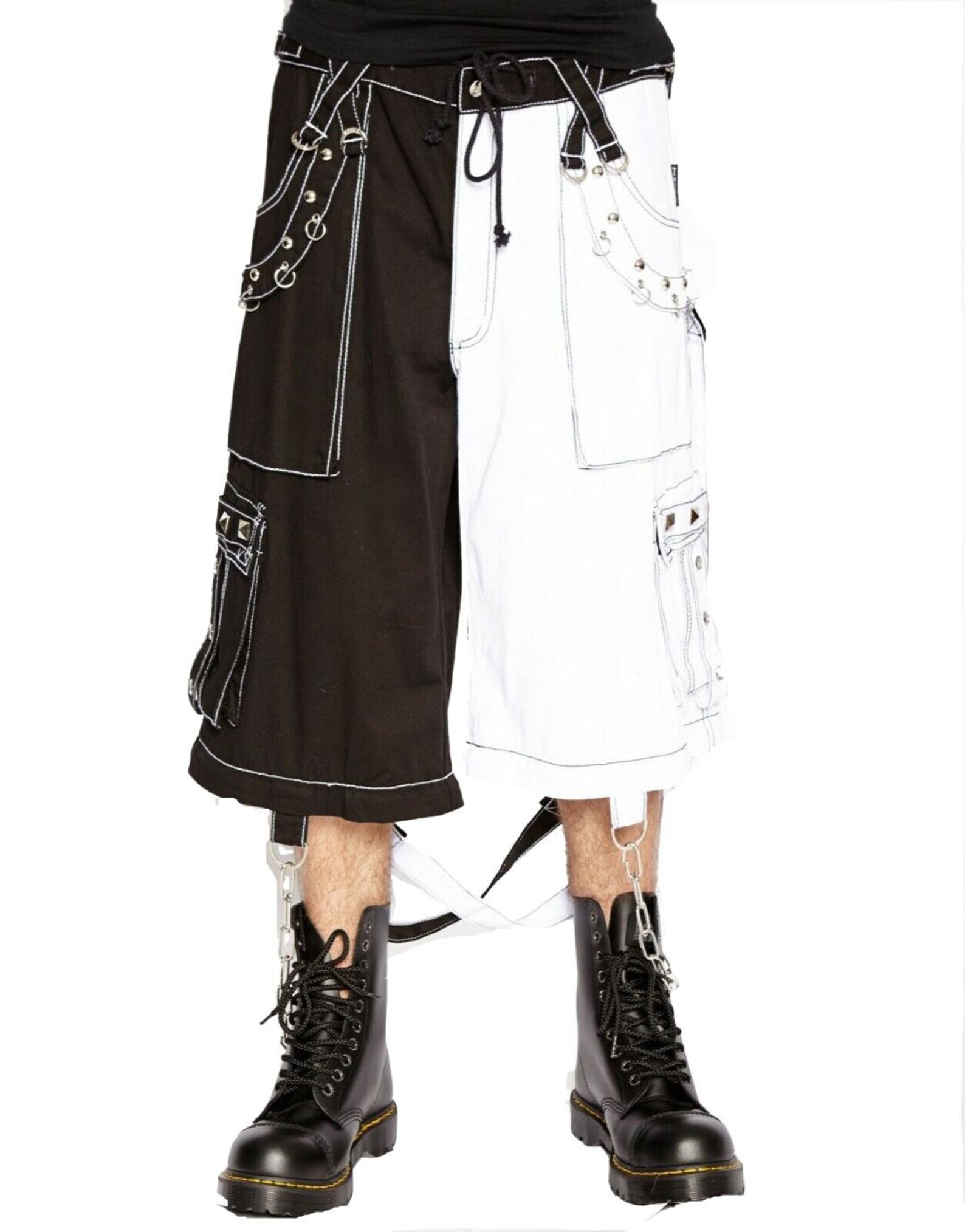 Women's Black Lock Up Prime Quality Handmade Gothic Bondage Pant Alternative Punk Rock Emo Trouser Shorts main image 0