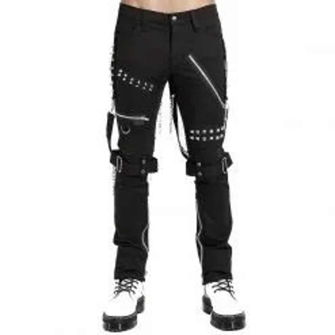 Mens Gothic Bondage Black Pant Rock Hard Trouser Heavy Weight - Etsy