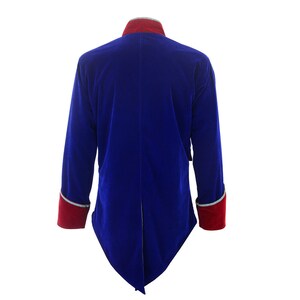 Men's Handmade Blue/Red Brocade VLADIMIR TUXEDO Jacket Tail coat Goth Steampunk Victorian,Free Shipping USA image 2