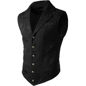 Prime Quality Men's Black Victorian Suit Gentleman Vest - Etsy