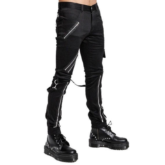 Men's Black Concert Wide Leg Gothic Pant /Black Men's Pant/USA