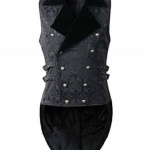 Men's Handmade Brocade Gothic Vest Waistcoat Tailcoat - Etsy