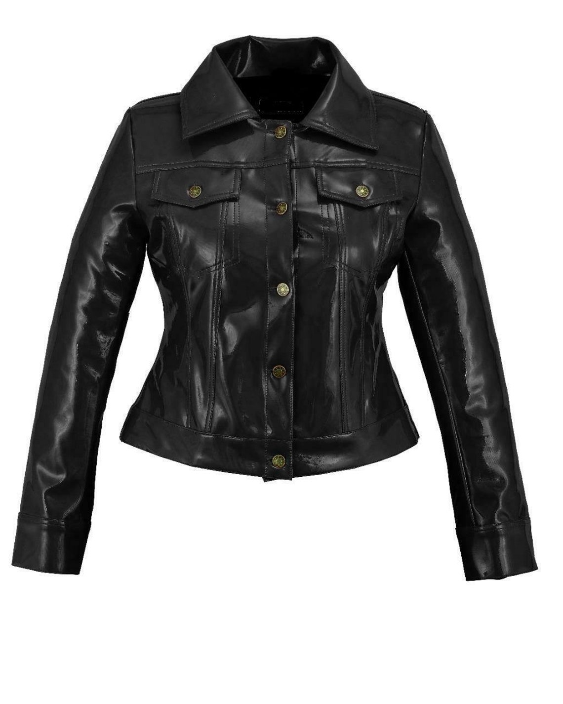 Handmade Fashion Vinyl Trucker Jacket Black PVC Women's Etsy