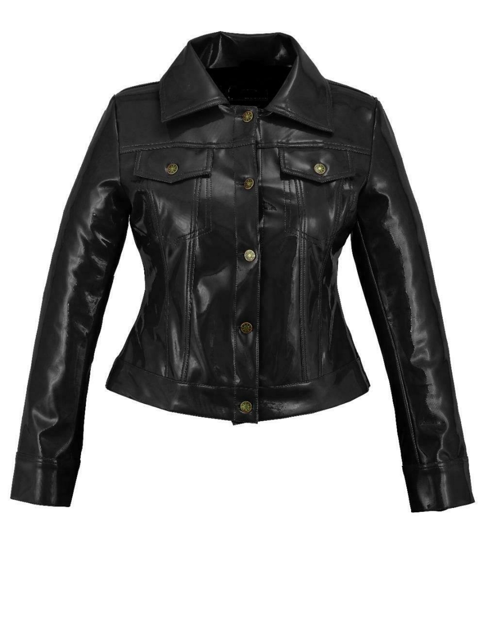 Handmade Fashion Vinyl Trucker Jacket Black PVC Women's Etsy